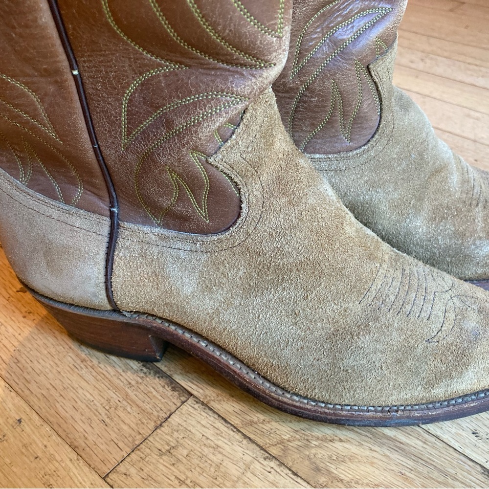 Justin Perfect Classic Leather Brown Suede Cowboy Boots